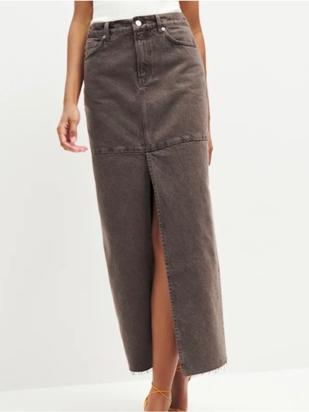 Reformation Tazz Maxi Denim Skirt Sz 26 / US 2